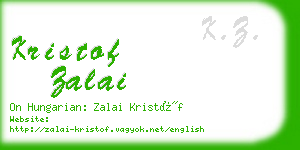 kristof zalai business card